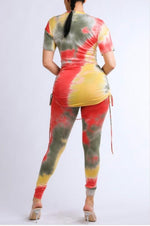 Tie Dye Ruched Legging Set - REBEL PLUSH BOUTIQUE