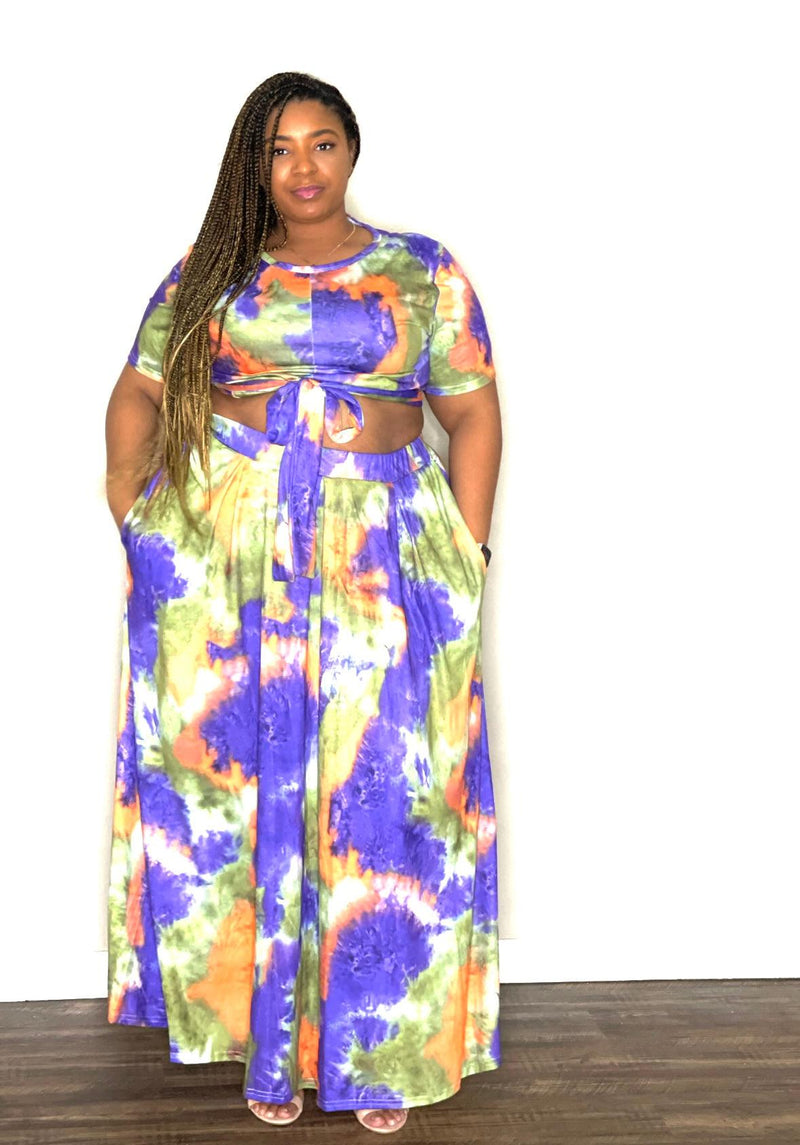 Tammi Tie Dye Skirt Set - REBEL PLUSH BOUTIQUE